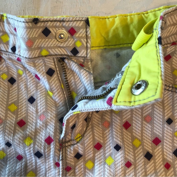 Gymboree Girls Size 5 Multicolored Mini Jeans Denim Skirt Geometric Pattern - Picture 5 of 14